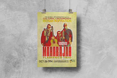 Maharajah Flamenco Trio :: Georgia gig poster design graphic design illustration poster