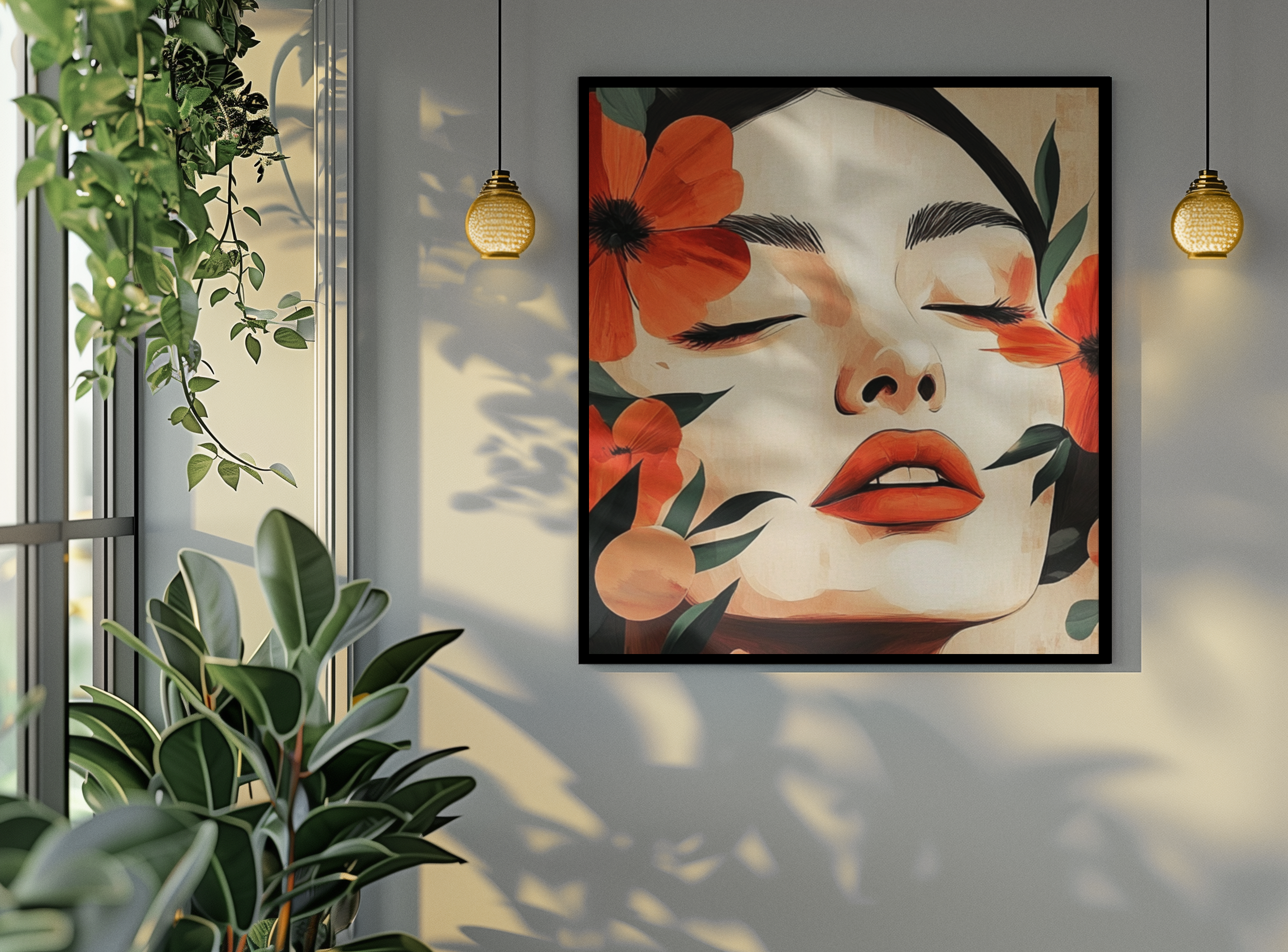 Modern Wall-art featuring Woman with Flowers portrait icondaddy modern oil painting wall art modern wall art decor modern wall art illustration modern wall art painting modern wall art poster oil painting svgdaddy wall art deco wall art deco illustration wall art deco oil painting wall art deco poster wall art decor oil painting wall art illustration wall art oil painting wall painting