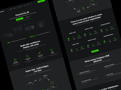 Codeless One - Website Design - Dark codeless dark dark theme figma ui design website design