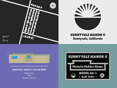 Sunnyvale Manor II Eichler Homes community - custom artwork architecture house drawing icon icon design illustration logo logo design mid century modern minimalism minimalist sign design signage vector vector art vector illustration