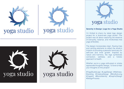 Logo for a Yoga Studio adobe illustrator adobe indesign adobe photoshop branding corporate identity design graphic design inspiration logo logo design social media design social media post wellnes yoga studio logo