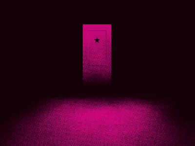 By your side door dot halttone poster