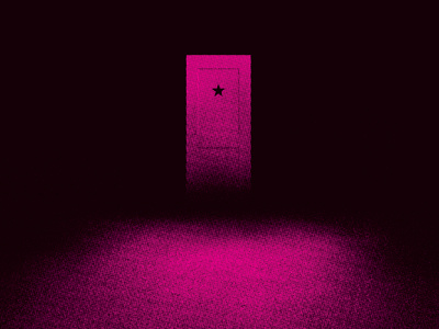 By your side door dot halttone poster