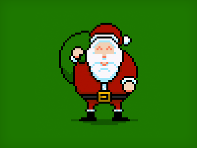 8bitsanta 8 bit christmas fat dude holiday nes santa