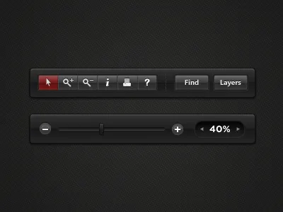Comet Nav admin black buttons campaigns cursor dark dashboard donations icons kit menu nav settings ui zoom