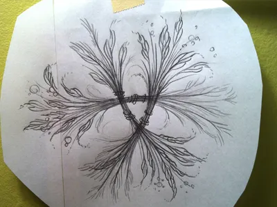 Trinity Sketch calligraphy drawing graphite religious sketch wheat