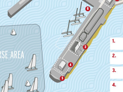 Wayfinding race village map illustration map wayfinding