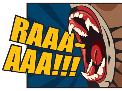 Ferocious Teeth comic graphic illustration type vector