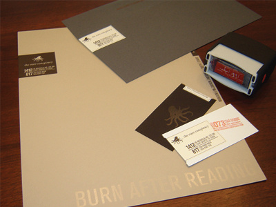 The Starr Conspiracy Stationery agent burn after reading business card clear foil envelope label letterhead neenah paper stamp