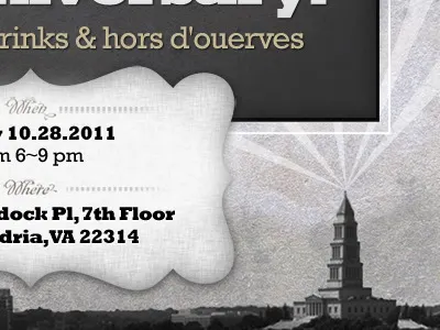 Anniversary invite gold invitation invite