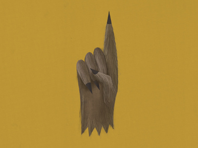 One, Two... 1 2 bear claw hand illustration one paw two