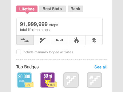 My Achievement badge dashboard icon ui web