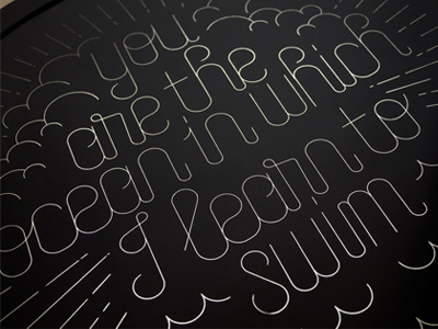 Ocean black and white jordan metcalf lightbox type typography