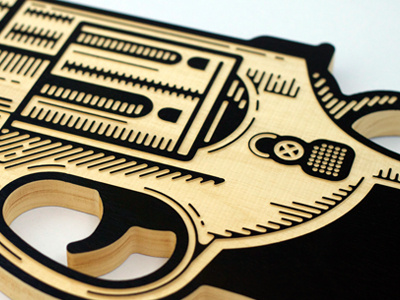 Fearless: Gun detail art black and white collaboration illustration jordan metcalf weapons wood