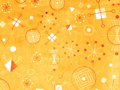 Family Connections illustration line orange pattern retro retromodern texture vintage yellow