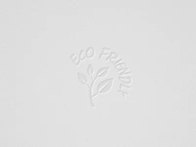 Letterpress Eco Logo eco green leaves letterpress logo