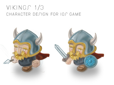 Some Vikings character design game illustration ios