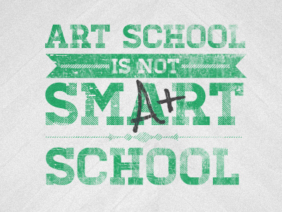 Art School design green homestead justin barber school typography