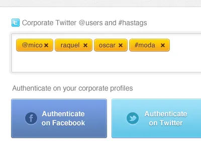 Forms & Buttons admin button facebook form forms social twitter