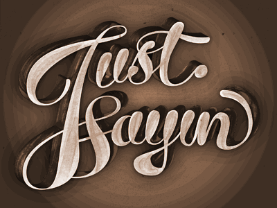 I'm not yellin' dimension lettering script