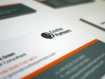 Coulter Partners Card business card identity logo