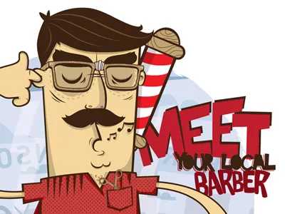 Meet Your Local Barber barber illustration vector