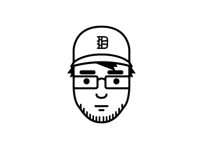 Me avatar face glasses hat illustration vector