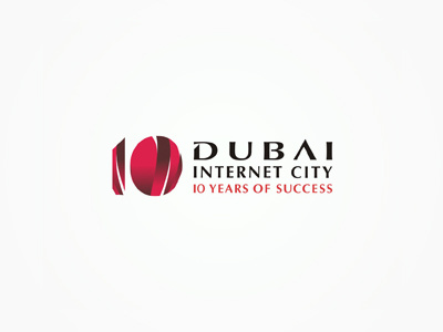 Dubai Internet City 10 Years Anniversary logo design 0 1 10 anniversary branding city colorful creative custom made design dubai identity internet logo logo design logo designer type typographic typography years