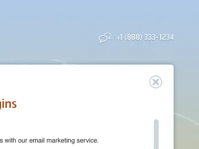 Modal Box box chat close modal phone
