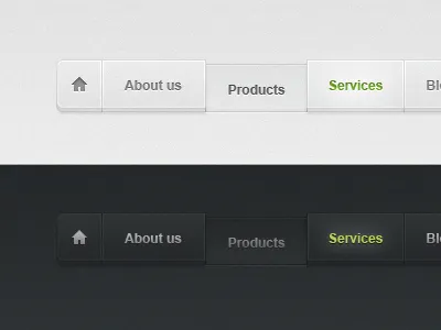 Light and Dark Psd Web Menu (Freebie) dark light web menu