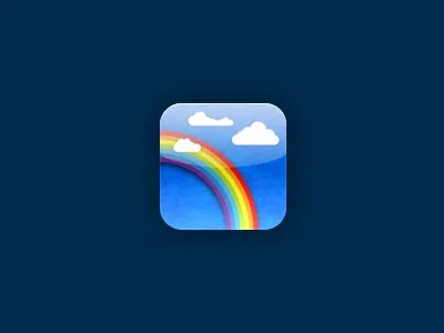 Rainbow air cloud icon ios iphone rainbow