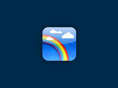 Rainbow air cloud icon ios iphone rainbow