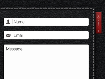 Contact Form button contact cool element email gui interface leather name rock send ui user web