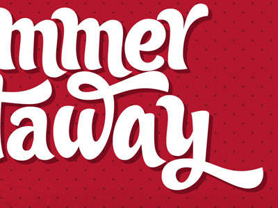 Summer Candy red retro typography
