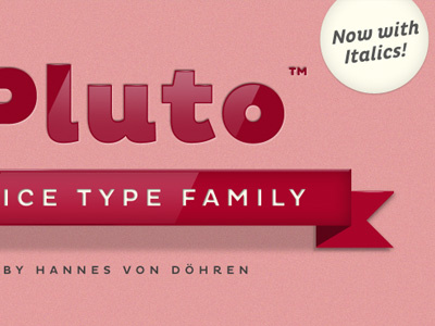 Pluto Italics font hvd pluto