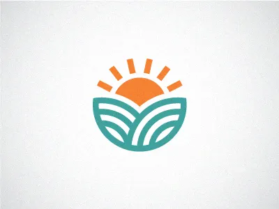 Sun & sea identity logo sea sun wave