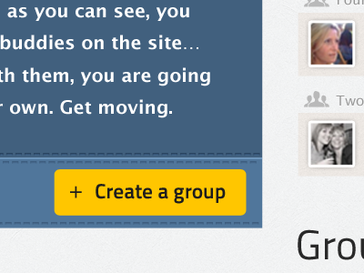 Create a group (other theme) blue button icons ui webapp website yellow