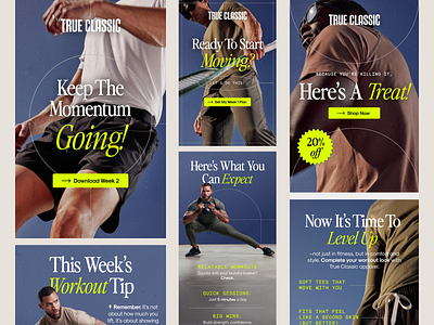 True Classic Workout Flow 👟 email email campaign email design email flow email marketing email template klaviyo mailchimp men mens fashion template workout