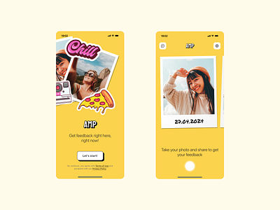 AMP App app comments photo rate rating social ui