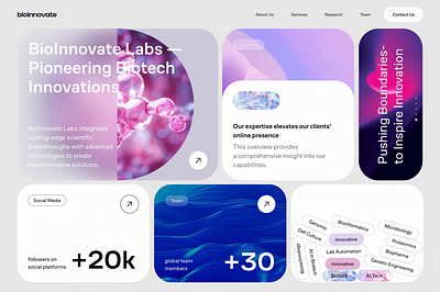 Innovative BioTech Website Design Animation animation app biotech brand brand grid branding mobile motion graphics ui ux web design website