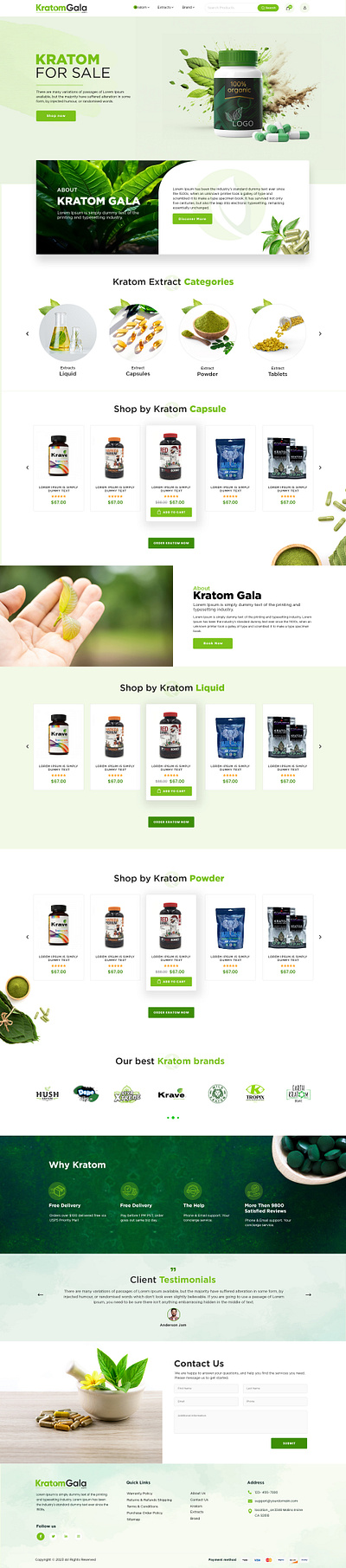 Kratom - UI Design branding ui