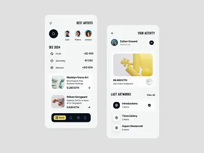 ArtSphere App UI for Canada Client