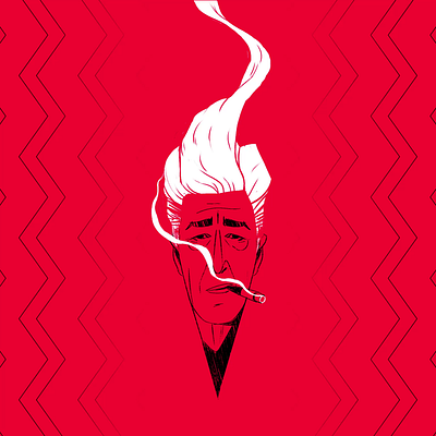 DavidLynch animation davidlynch digitalillustration dribbblecommunity filmdirector motion graphics surrealart twinpeaks