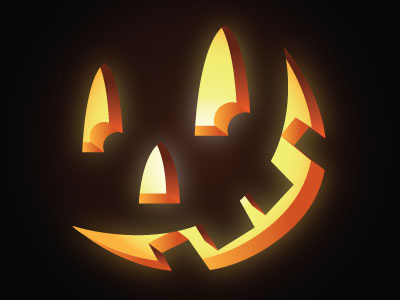 Jack O Lantern halloween illustration light pumpkin