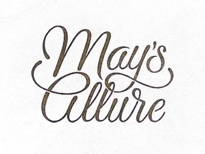 May's Allure coffee made me do it logo mays allure script simon ålander typography