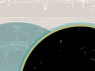 Notes black blue circle poster texture
