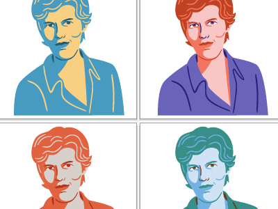 Four Sallys colorway illustration portrait progress vector woman