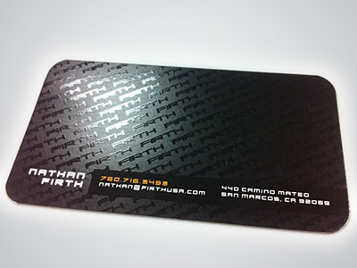 Old Business Card business card gloss spot uv