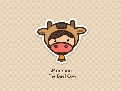 Cow Moomoo beef character cow cute mascot