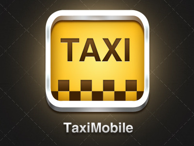 Taxi Mobile (app icon) app frame glow icon metal taxi